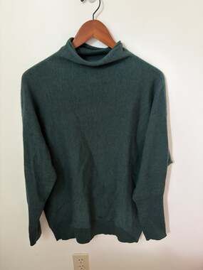 Telluride Clothing Company Sweater Womens L 100% Merino Wool Mock Neck Pullover